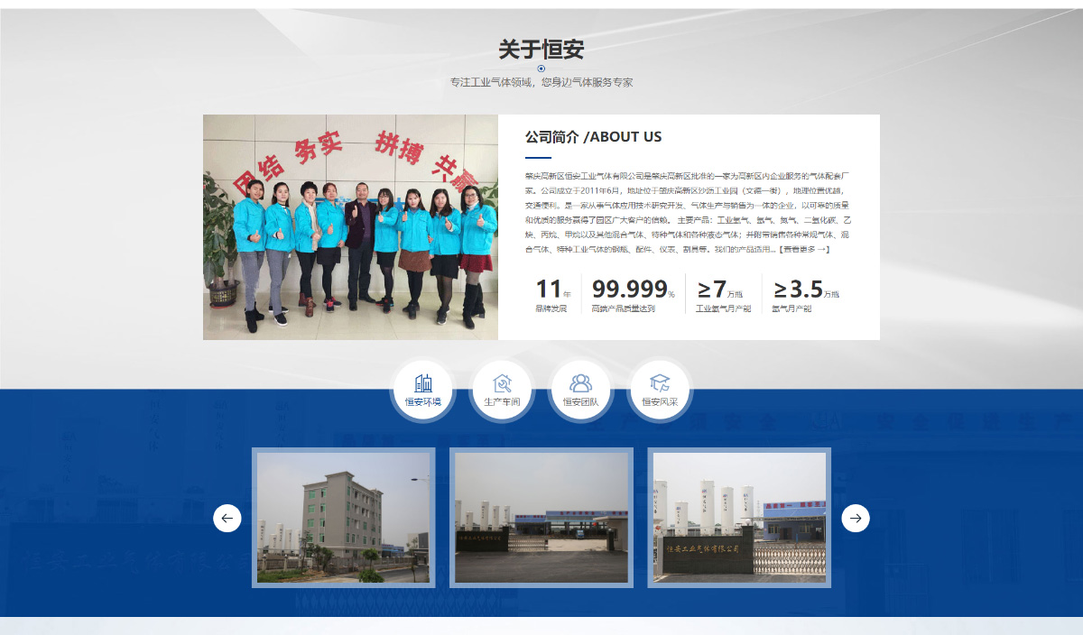 东莞讯友网络肇庆恒安工业气体网站建设案例4