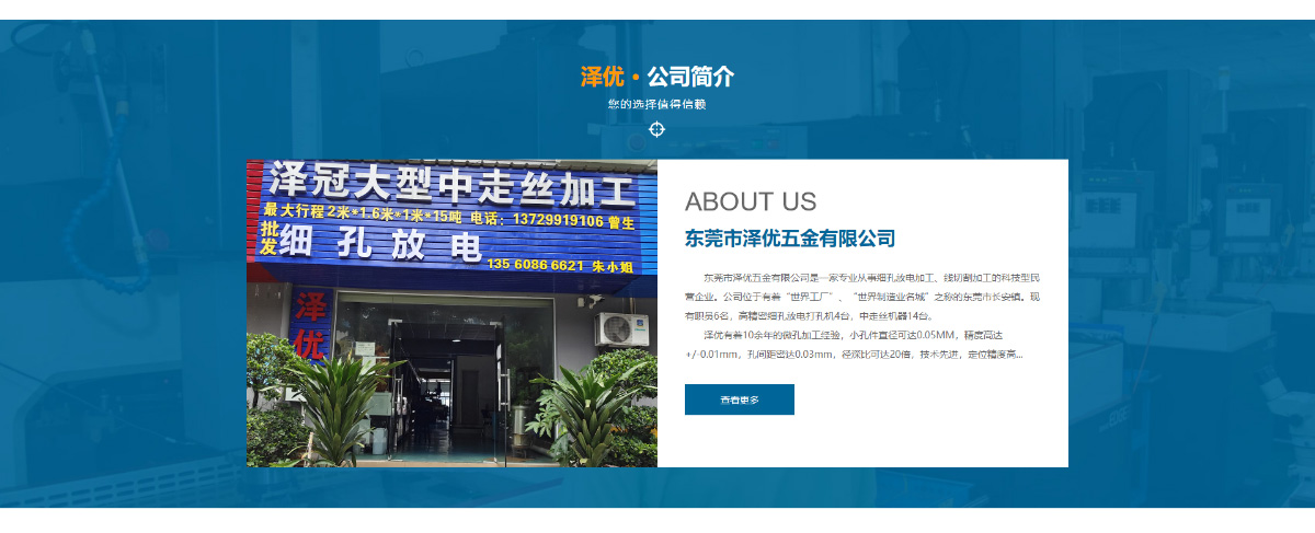 东莞讯友网络泽优五金网站建设案例6