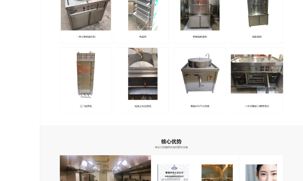 东莞讯友网络东莞金燊厨具网站建设案例5