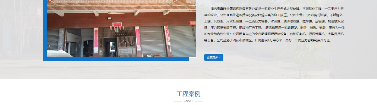 东莞讯友网络清远鑫隆储罐网站建设案例5