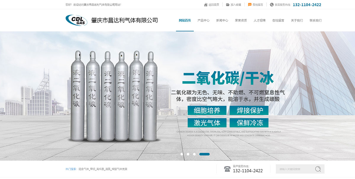东莞讯友网络昌达利气体网站建设案例1
